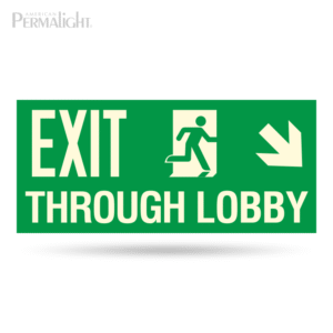 Photoluminescent Combined EXIT Sign